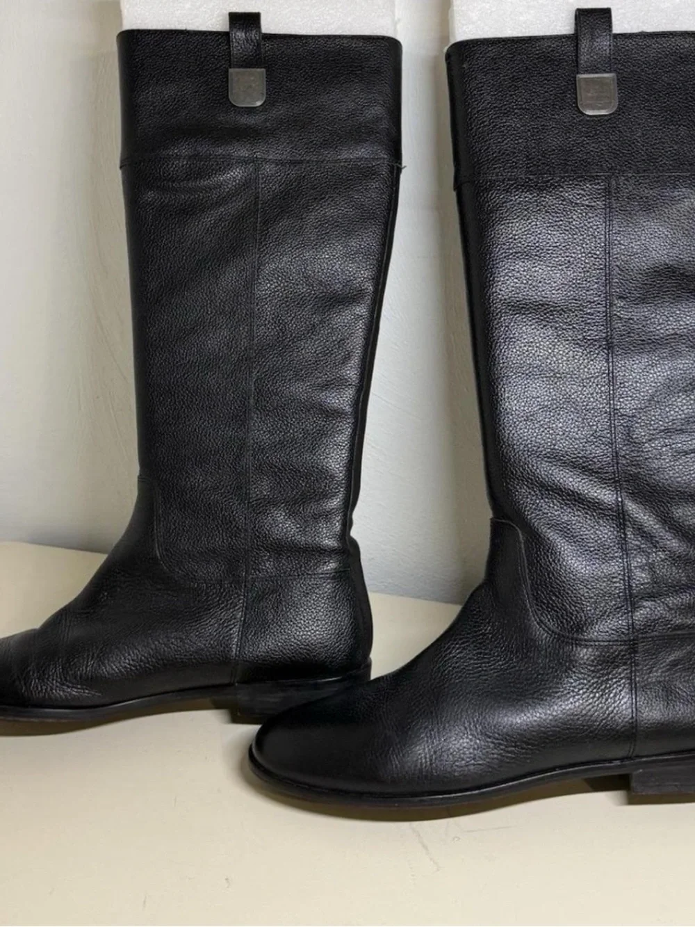 Banana Republic Black Pebbled Leather Over-the-Knee Boots